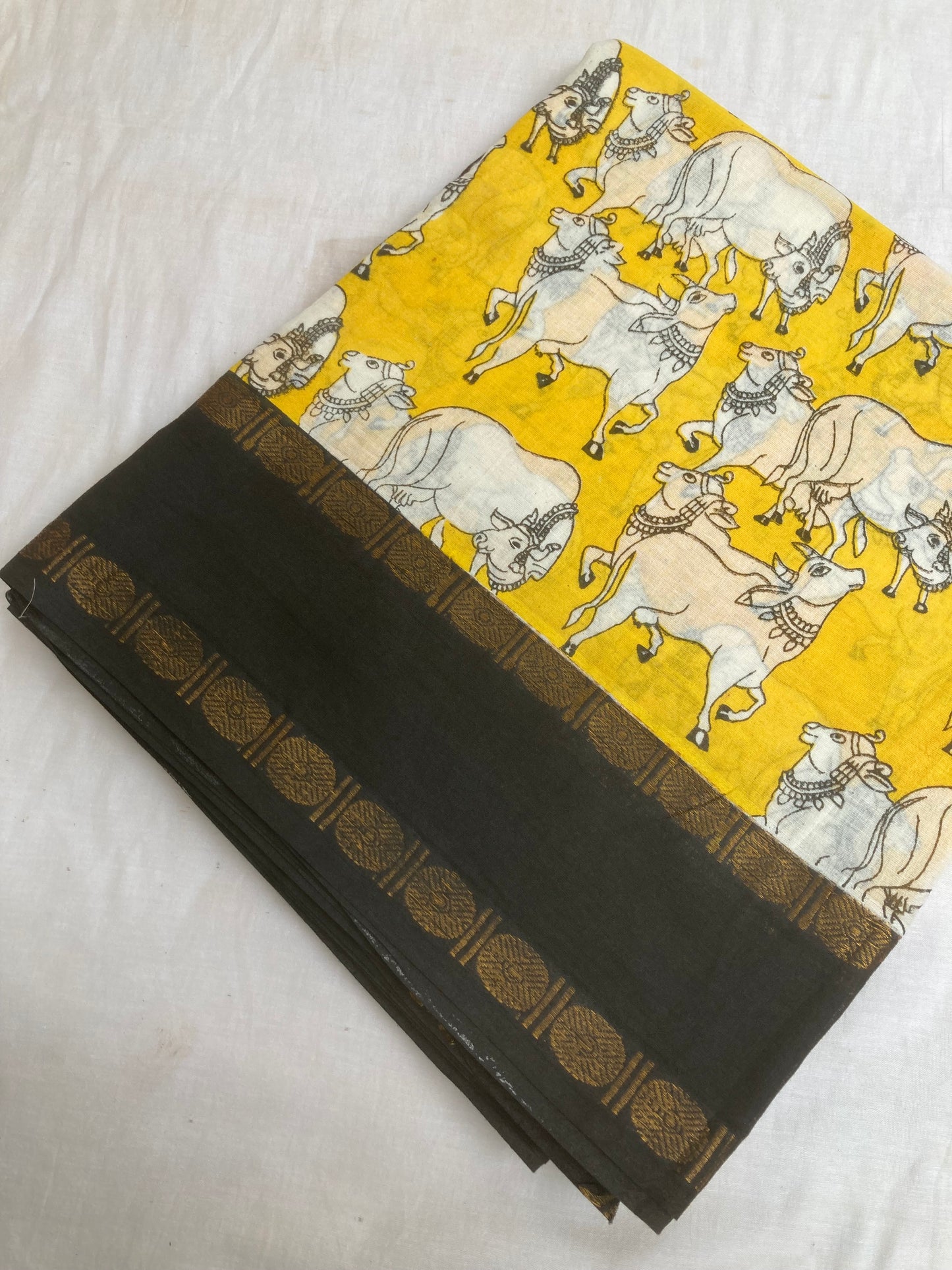 Lemon Yellow Sungudi Saree