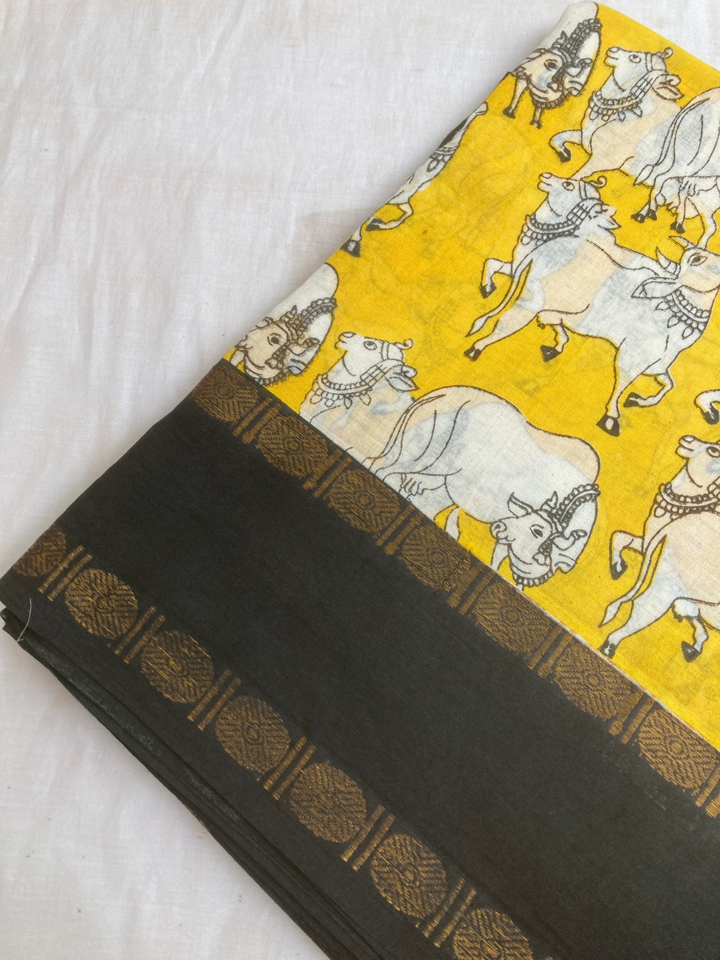 Lemon Yellow Sungudi Saree