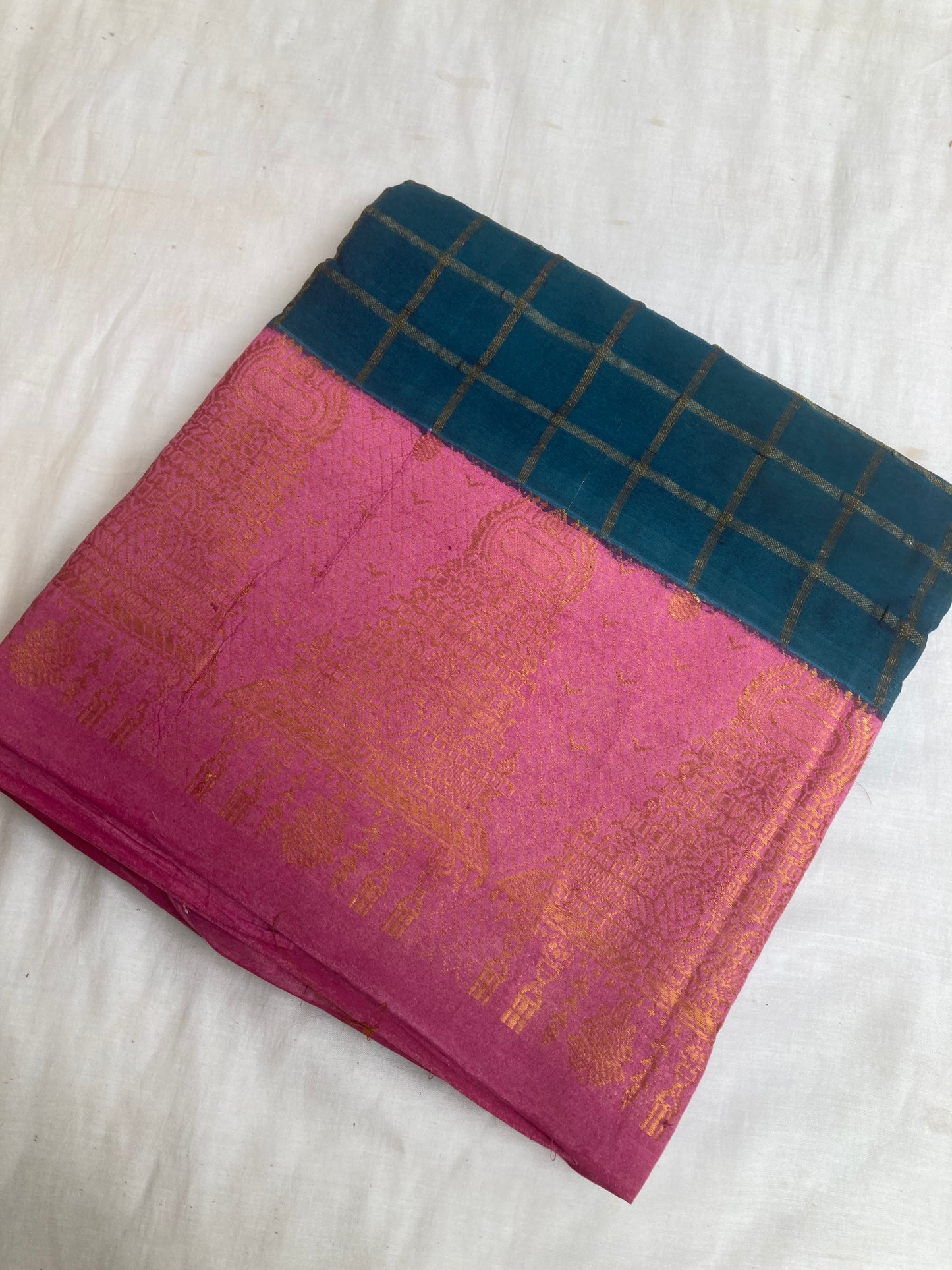 Peacock Green Sungudi Saree