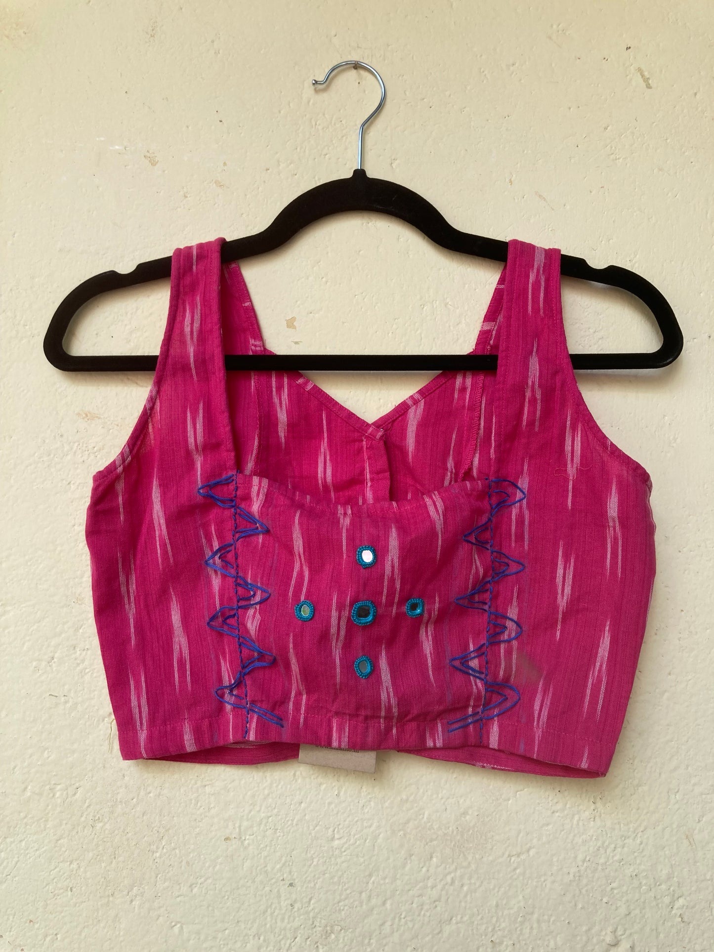 Dark Pink Ikkat Blouse