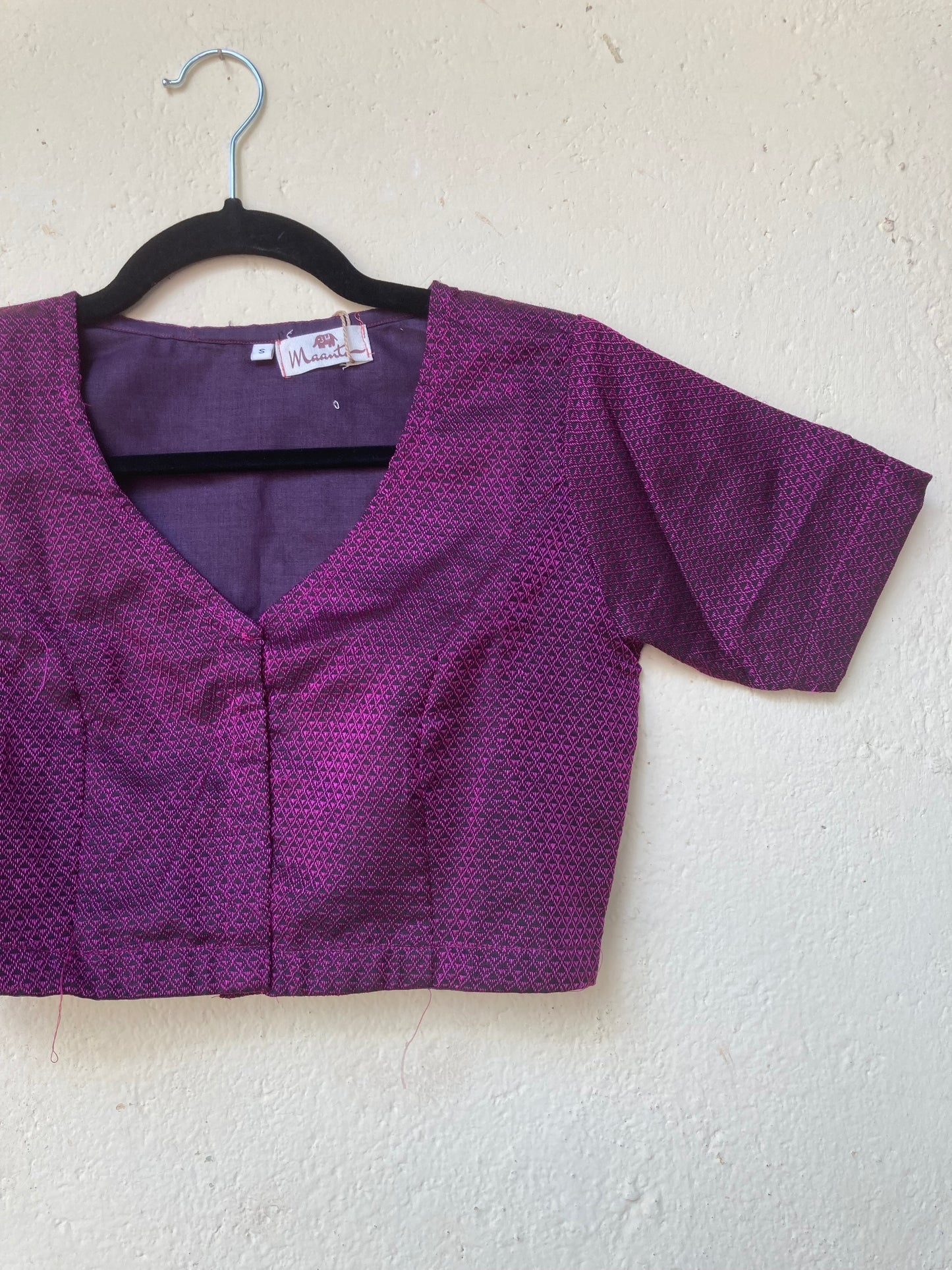 Purple with Black Khan Blouse