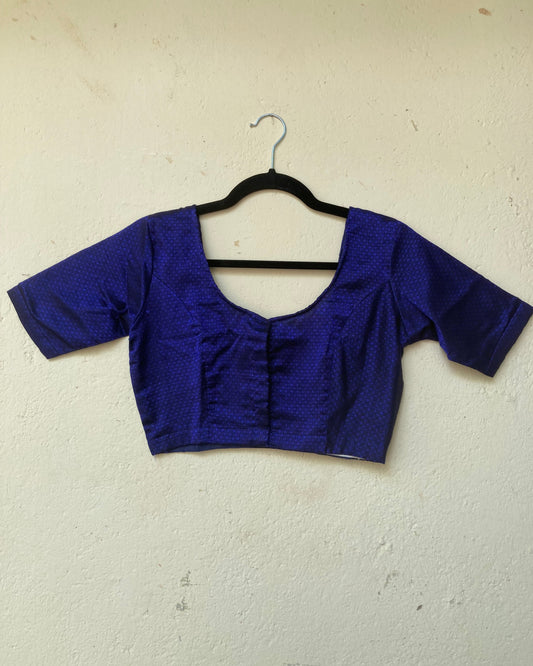 Dark Blue Hand Painted  Blouse