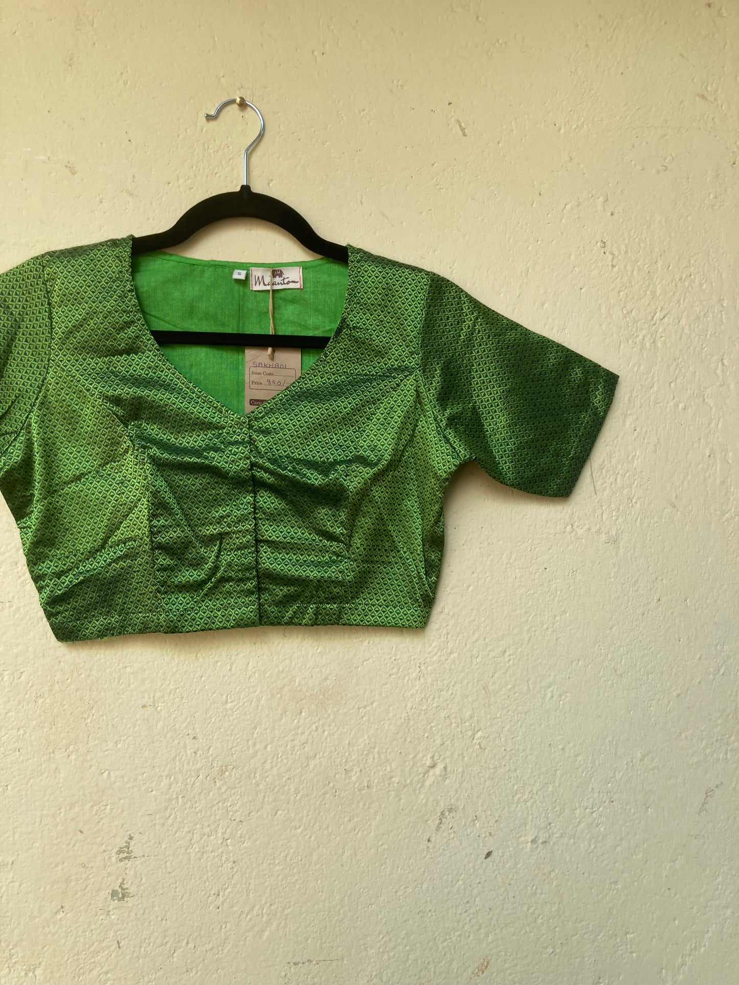 Parrot Green Khan Blouse