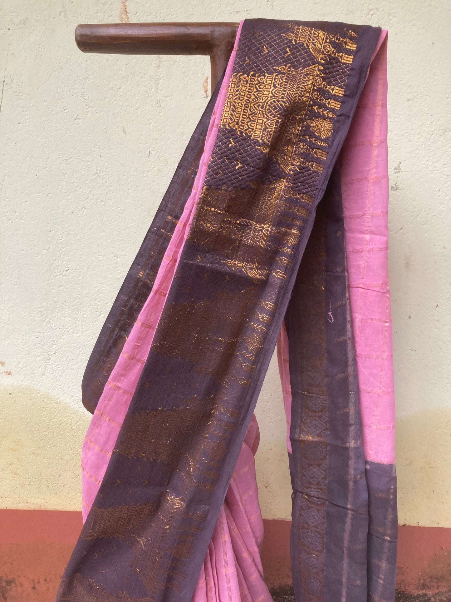 Baby Pink Sungudi Saree
