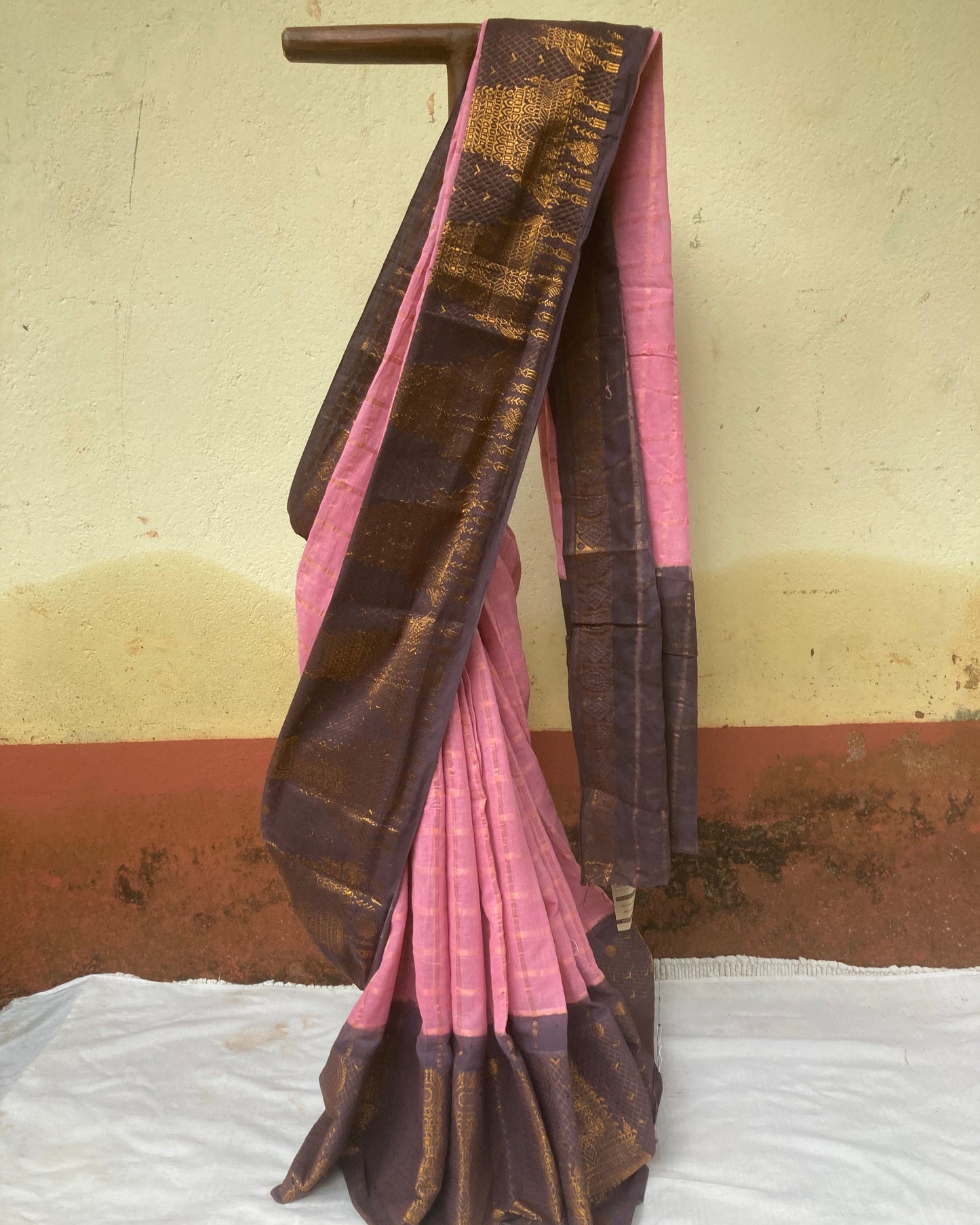 Baby Pink Sungudi Saree