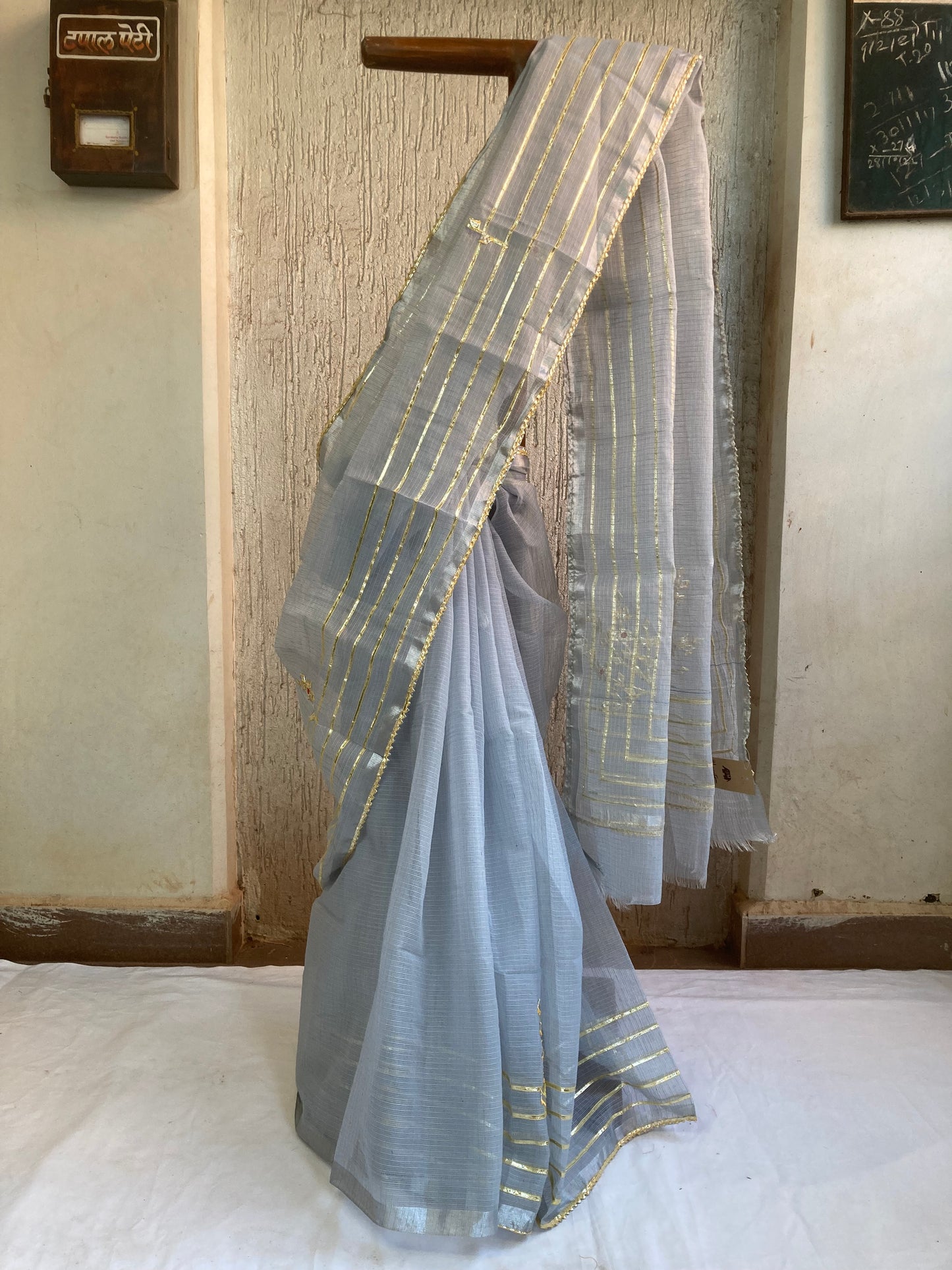 Cloud Gotapatti Kota Doria Saree