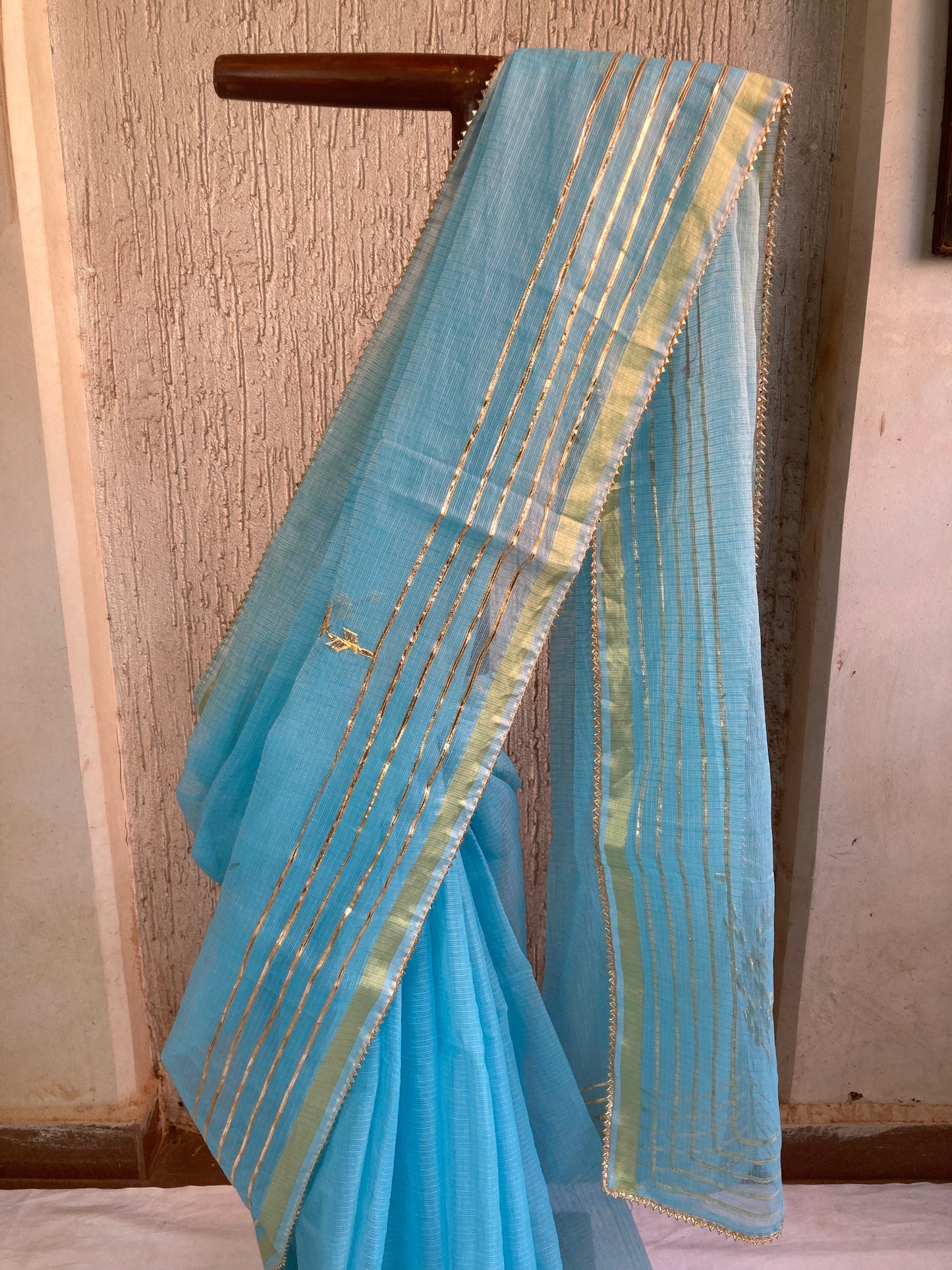 Royal Blue Gotapatti Kota Doria Saree