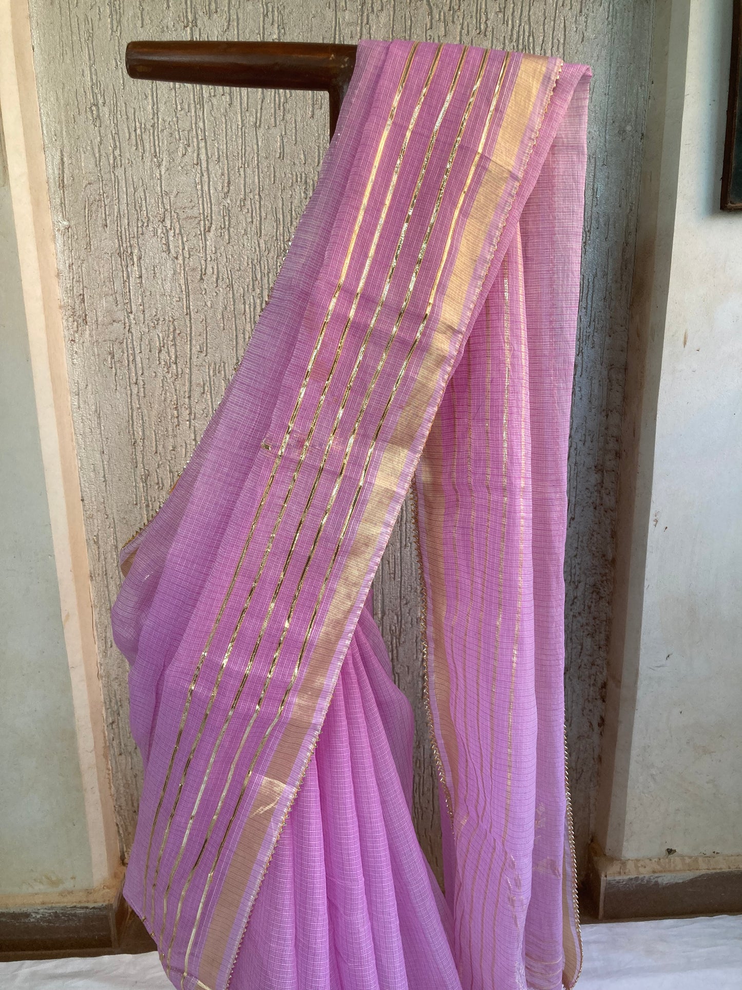 Orchid Gotapatti Kota Doria Saree