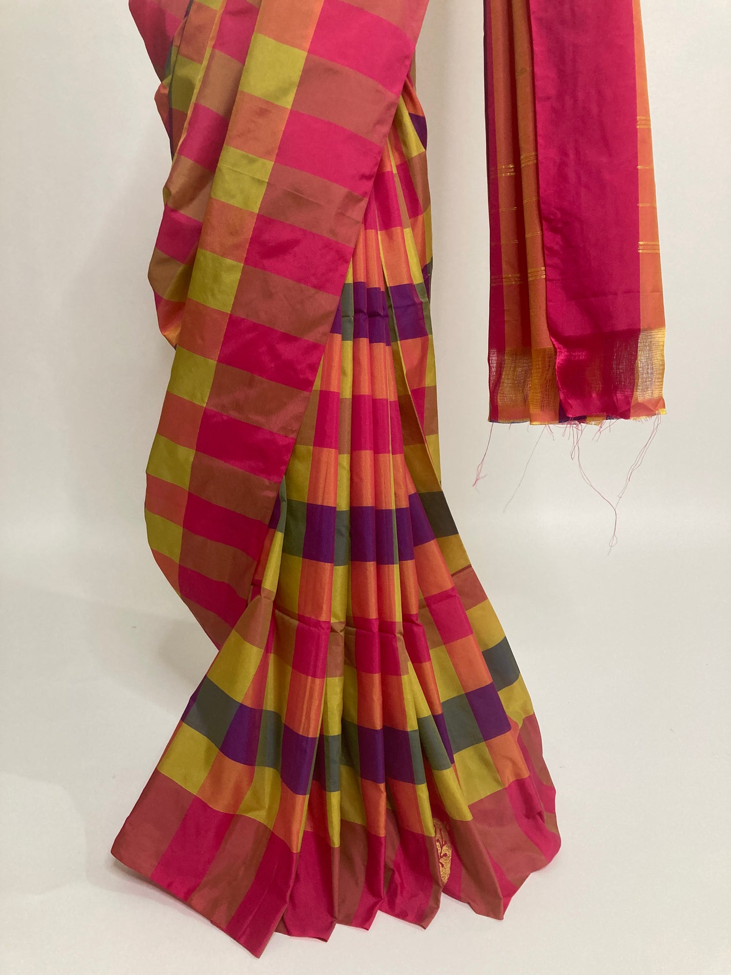 Dark Pink Arni Silk Saree