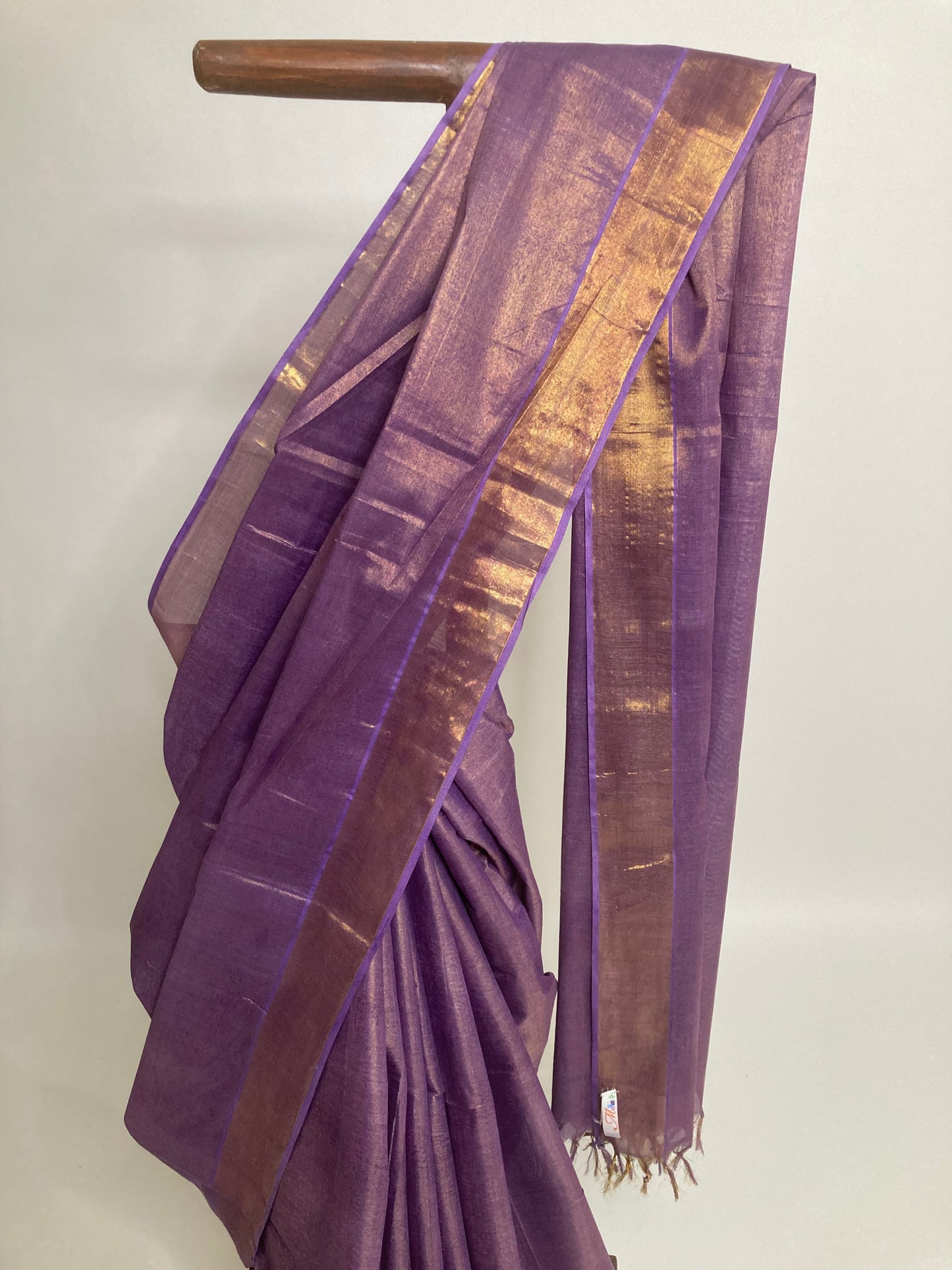 Lavender Magenta Tissue Cotton Saree