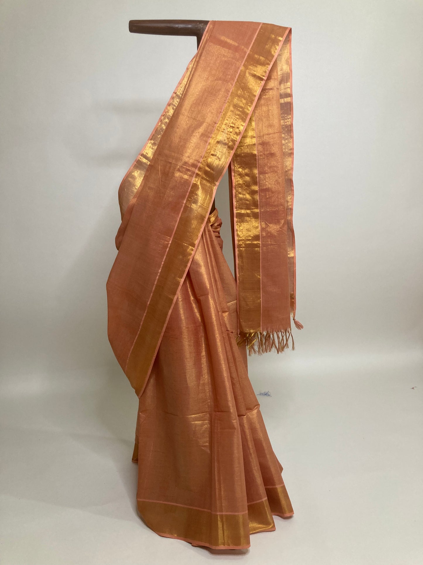 Gold Fish Tissue Cotton Saree