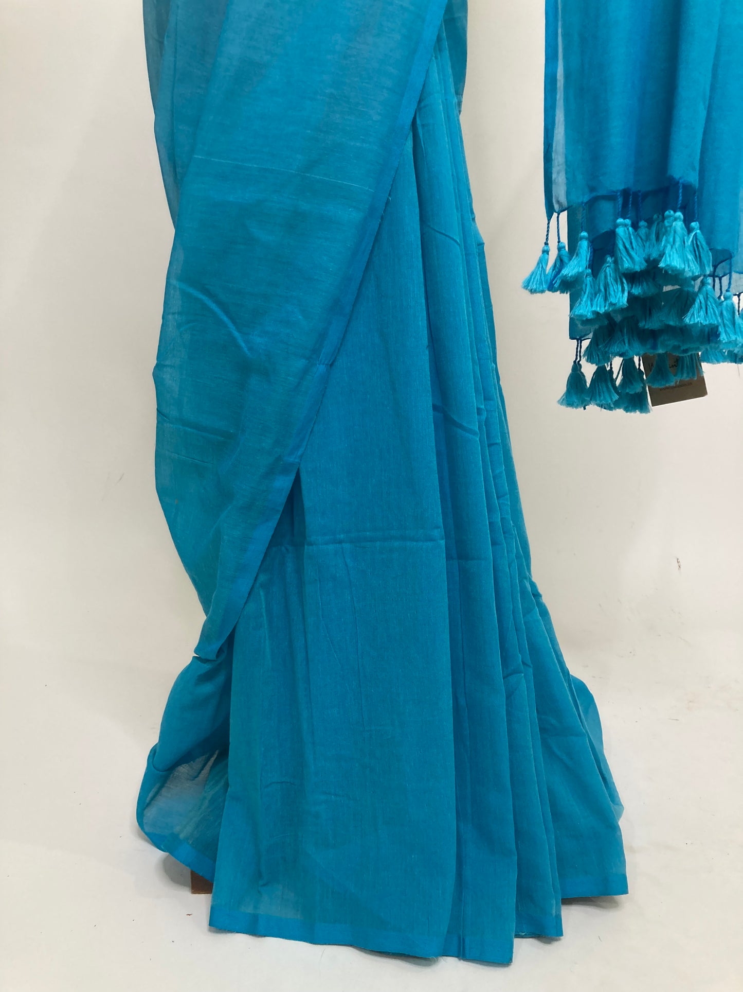 Royal Blue Mul Cotton Saree