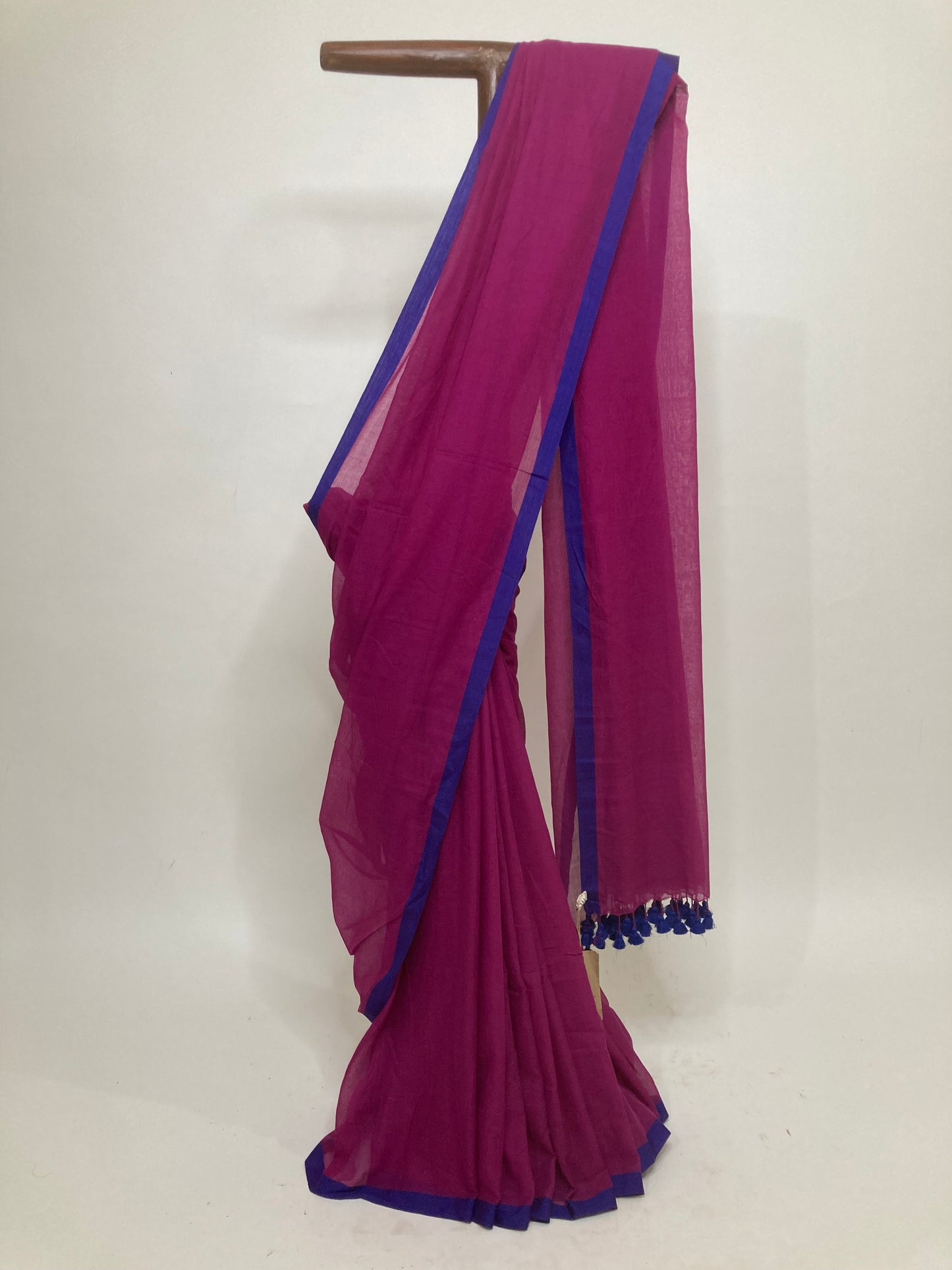 Hot Pink Mul Cotton Saree