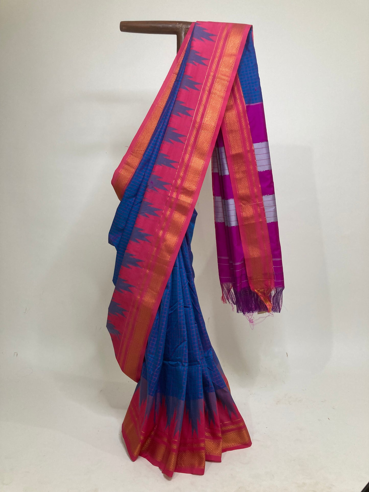 Cobalt Blue Ilkal Saree