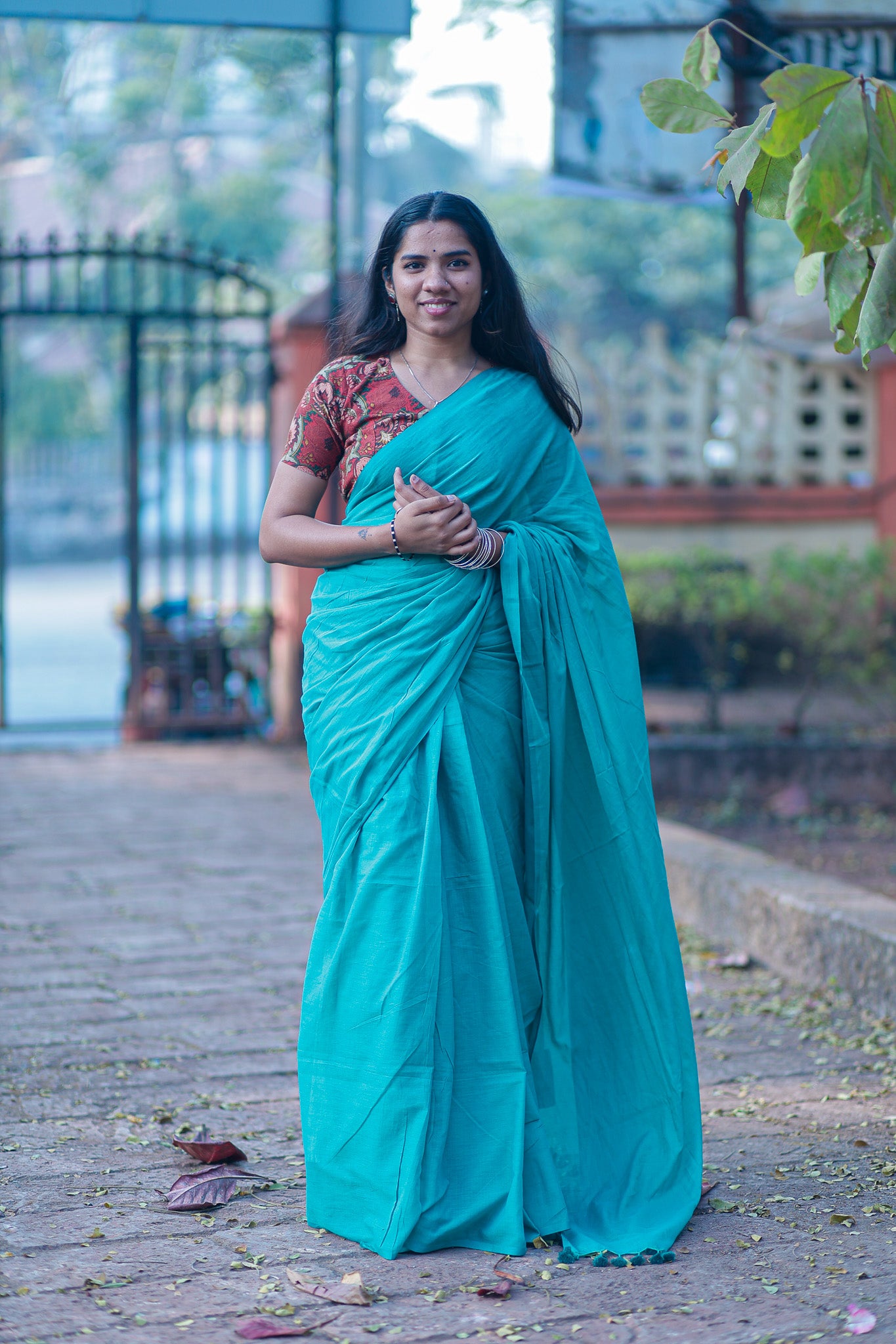 Shamrock Mul Cotton Saree