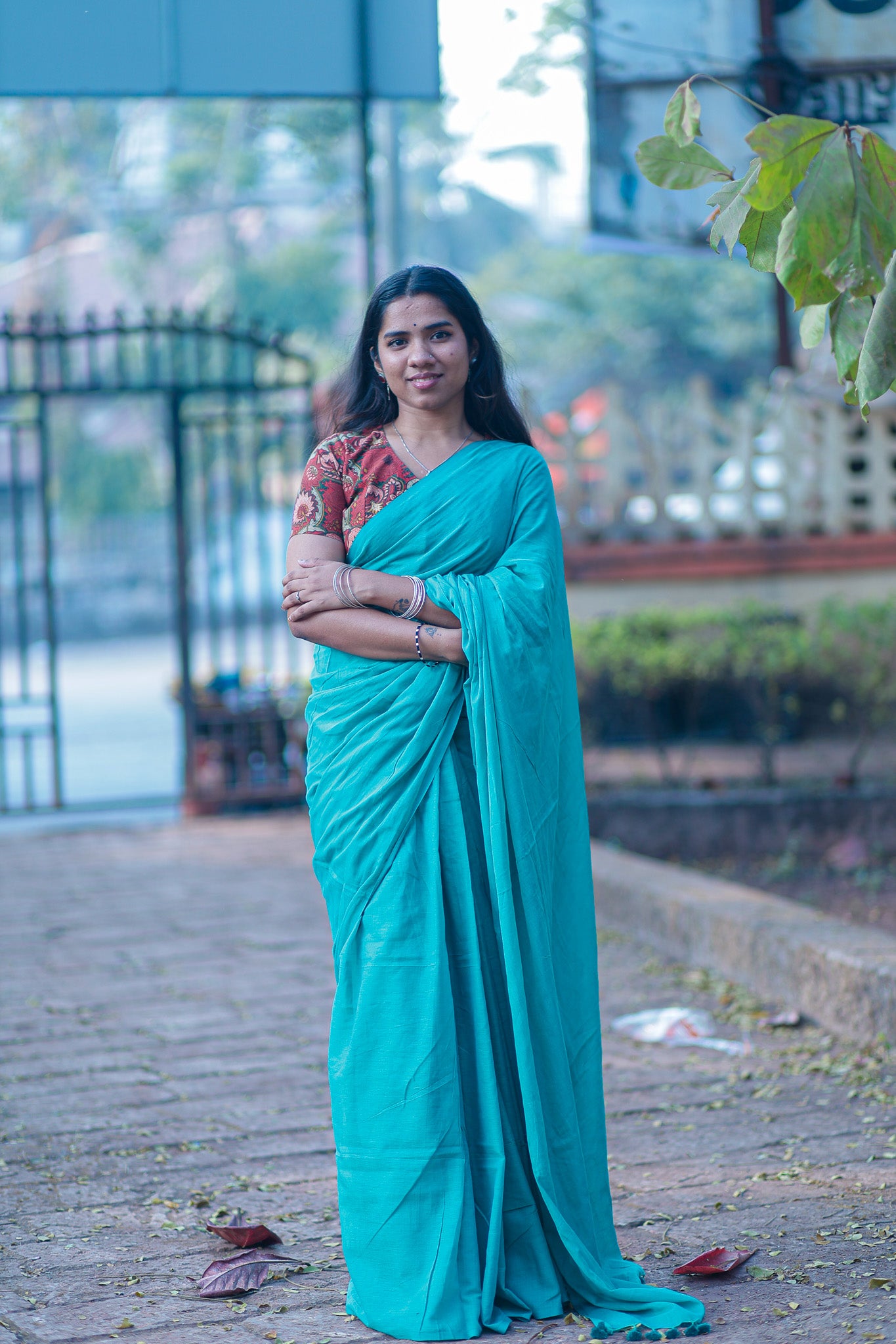 Shamrock Mul Cotton Saree