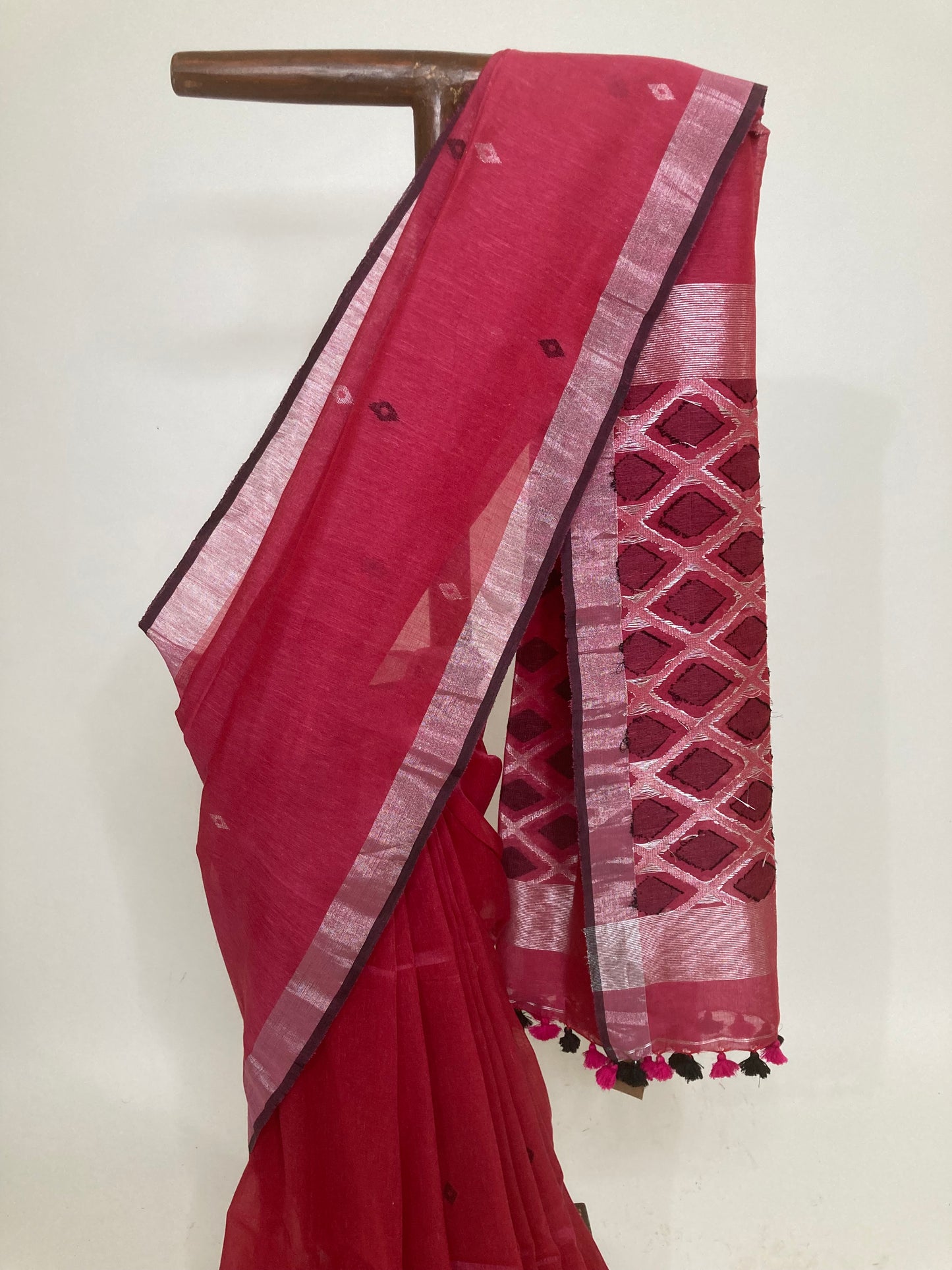Coral Organic Linen Saree