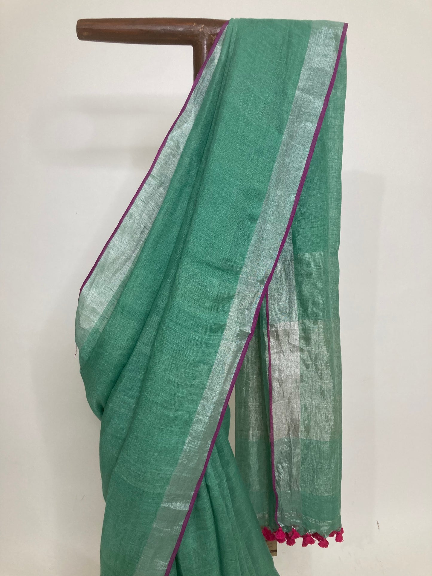 Shamrock Handloom Linen saree