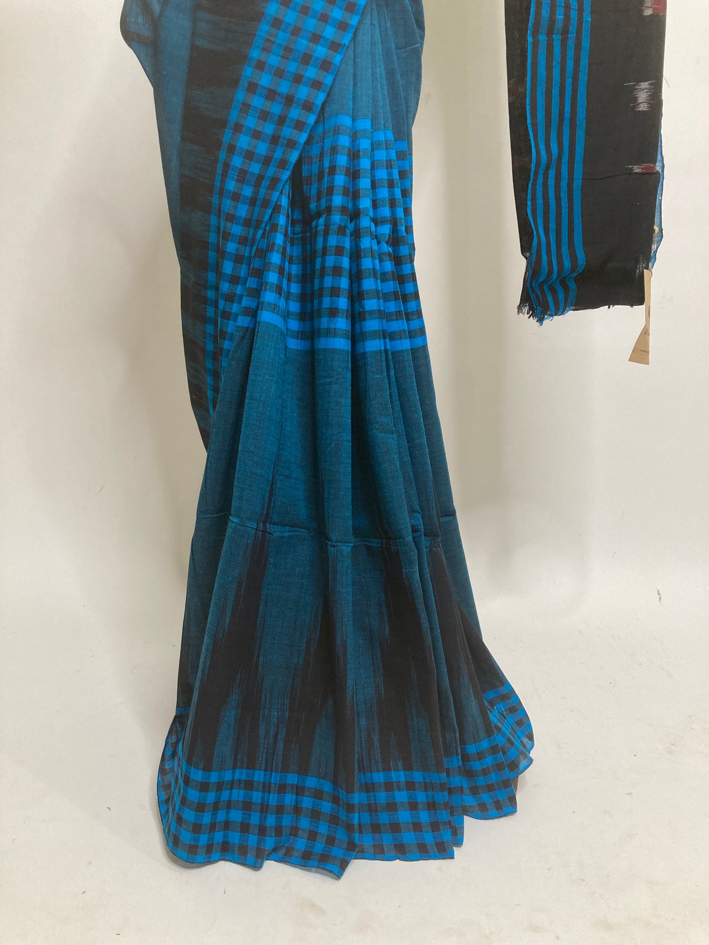 Cobalt Sambalpuri Ikkat Saree