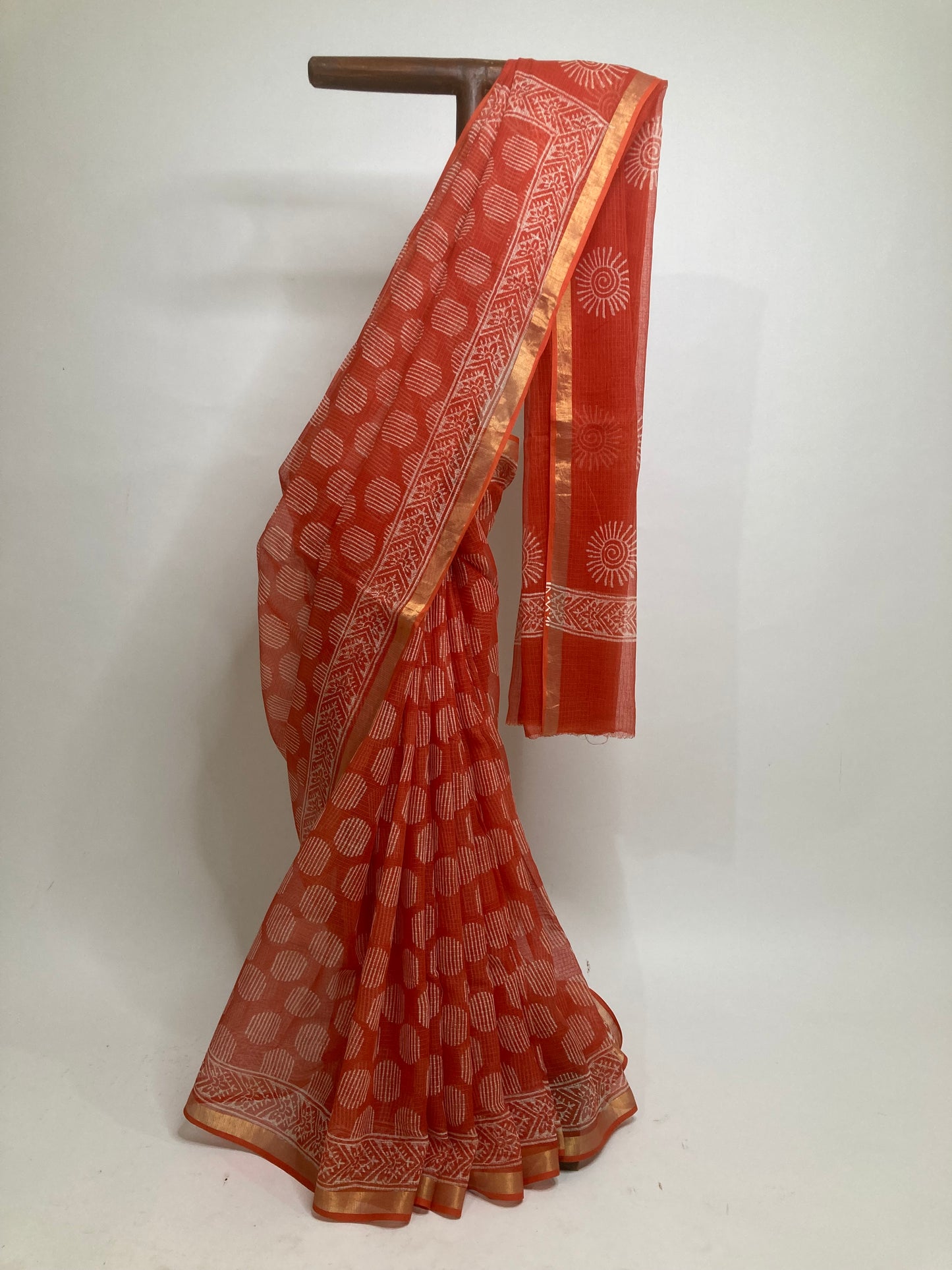 Fire Kota Doria Saree