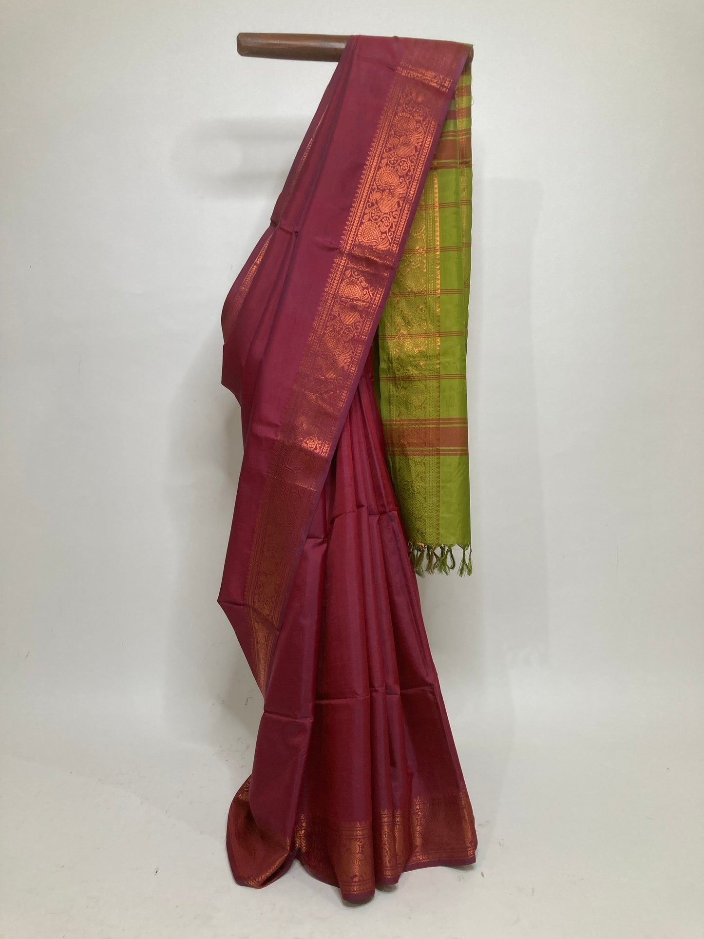 Rosewood Banana Silk Saree