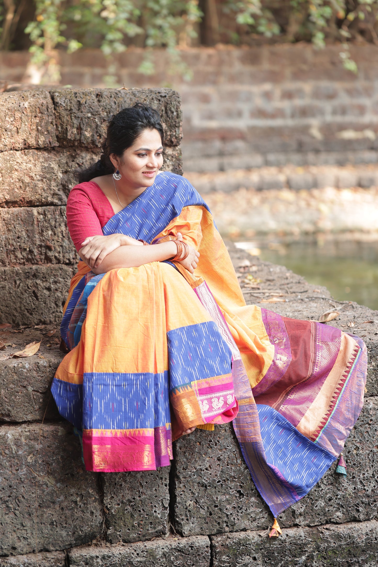 Turmeric  Yellow Maanto Concept Saree