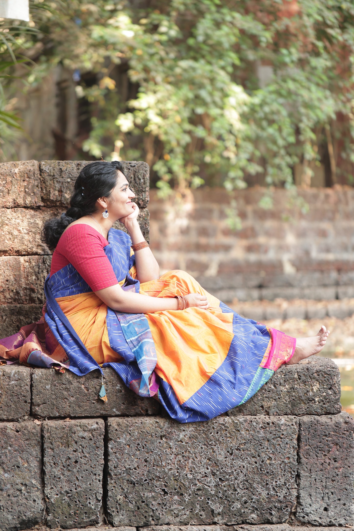 Turmeric  Yellow Maanto Concept Saree