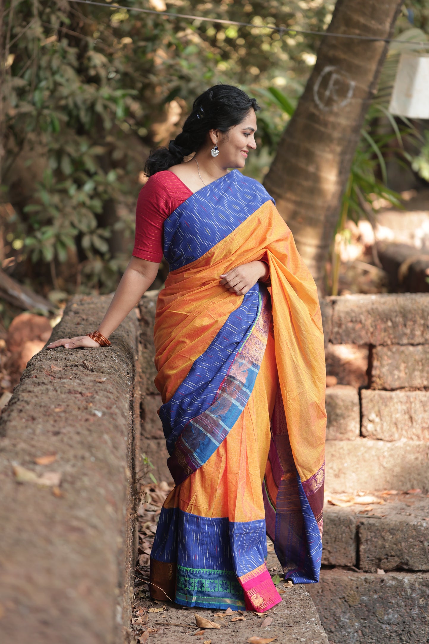 Turmeric  Yellow Maanto Concept Saree