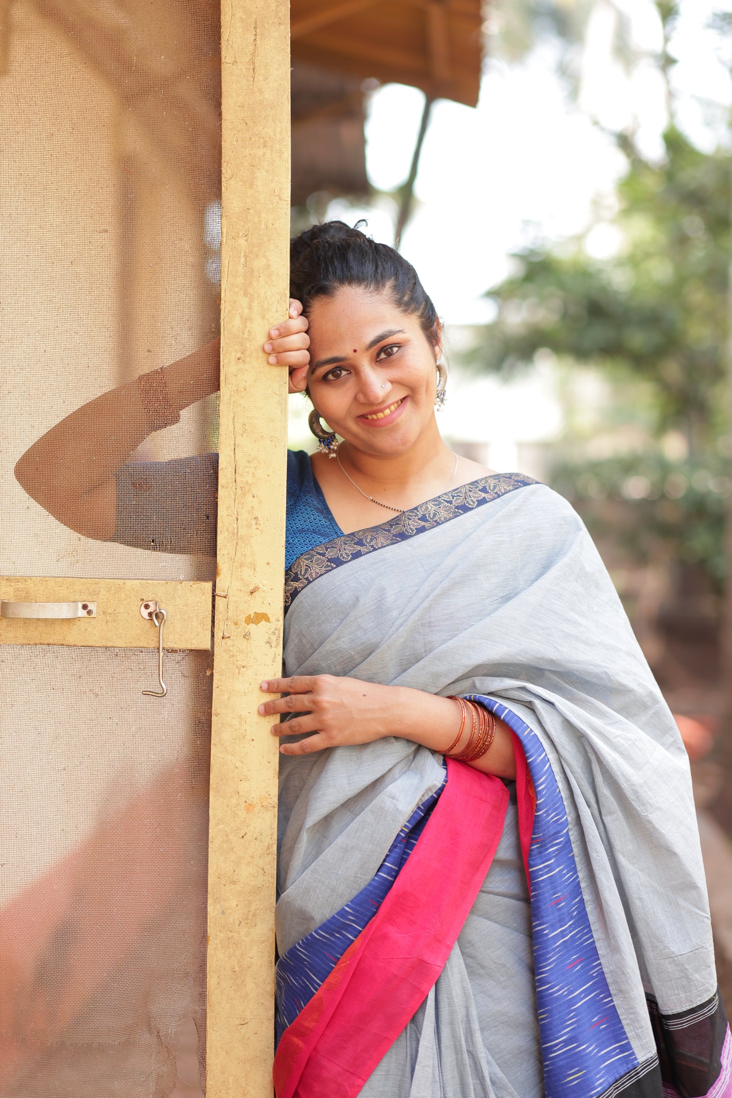 Grey Maanto Concept Saree