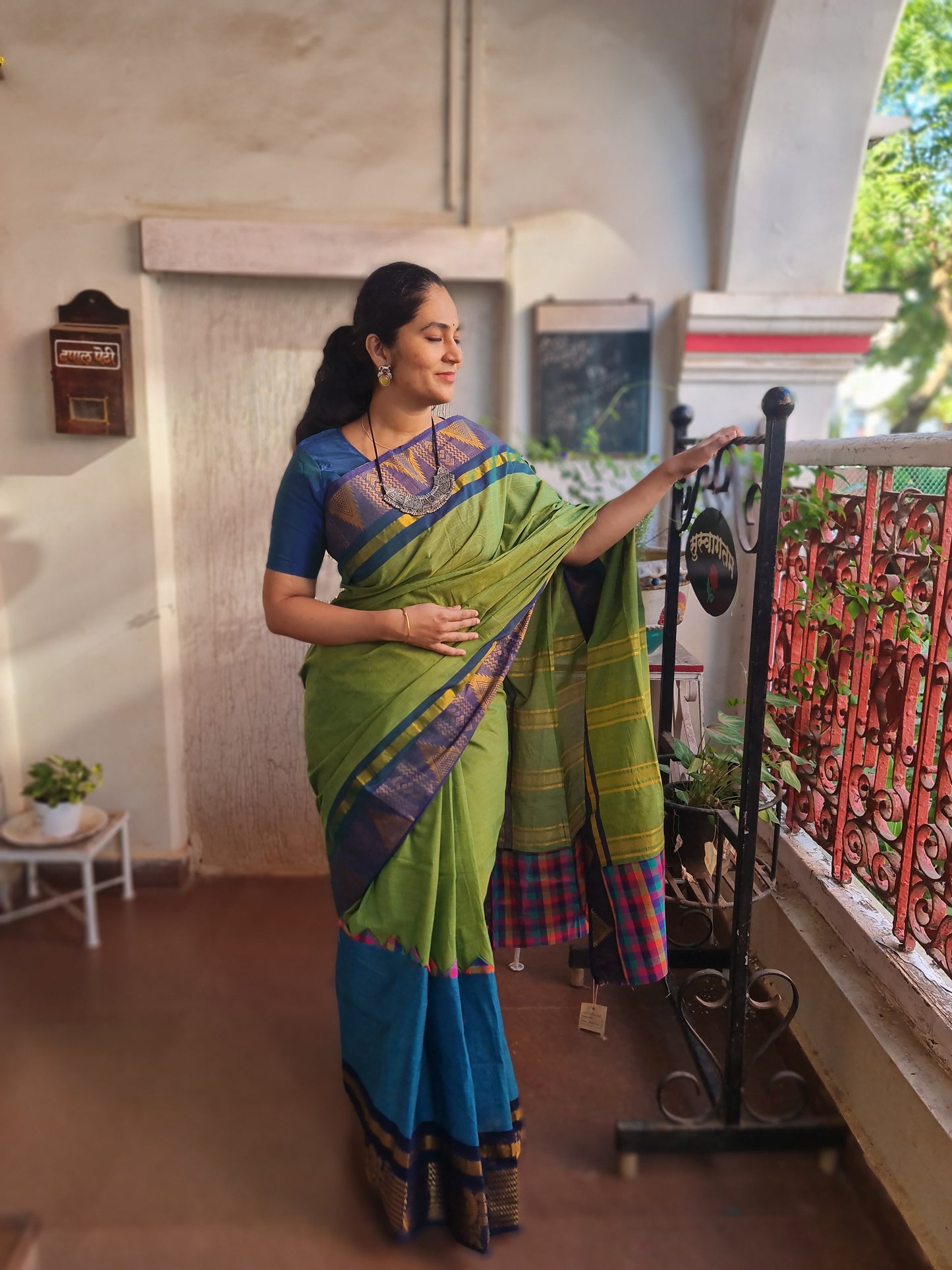 Green Maanto Concept Saree