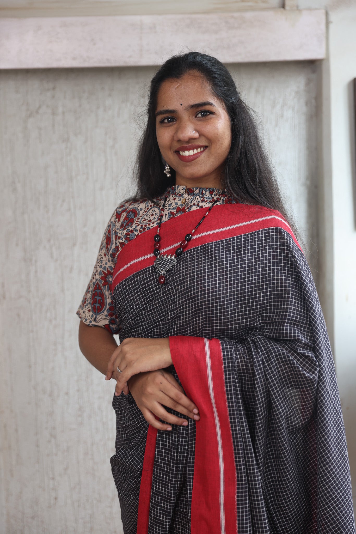 Black Patteda Anchu Saree