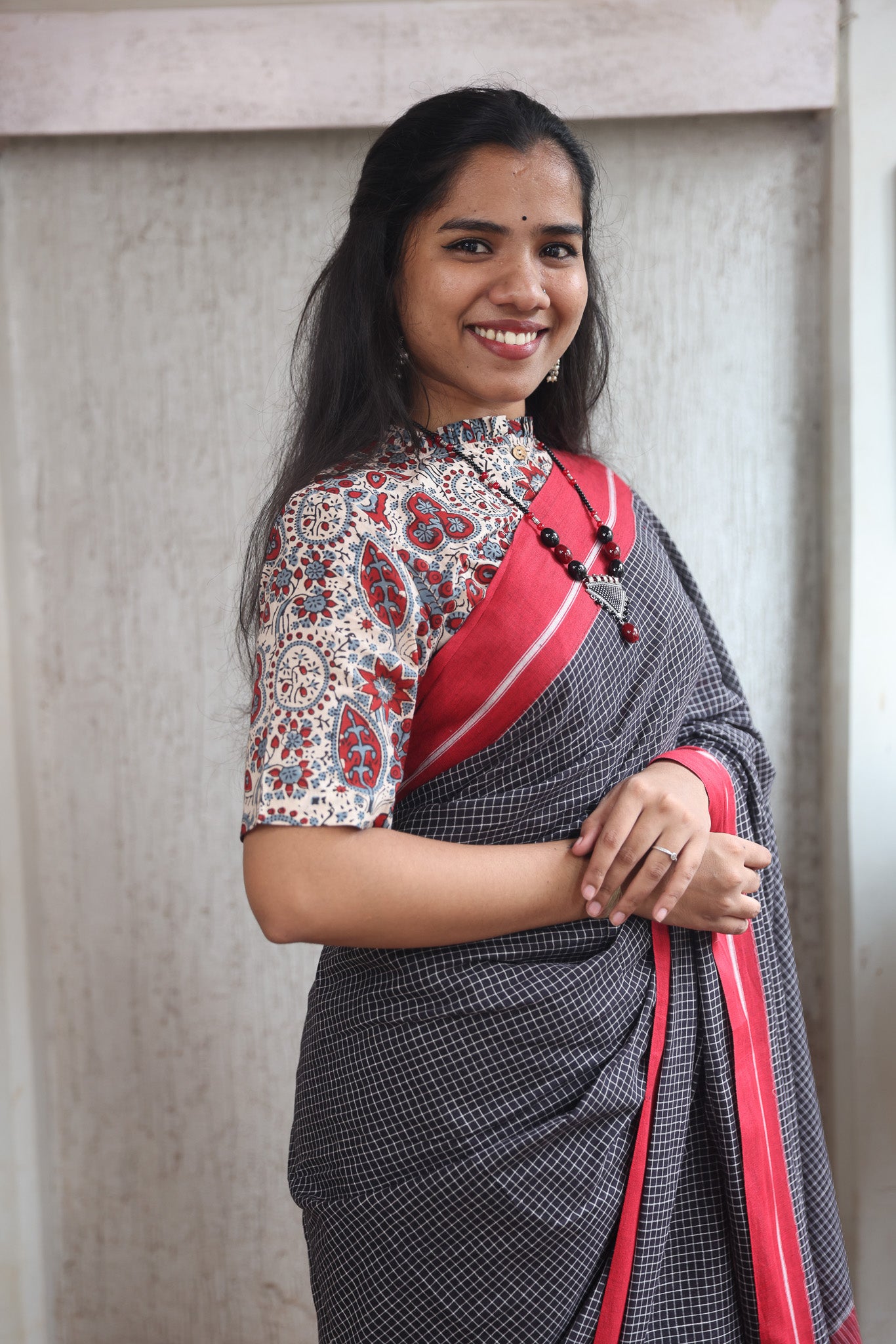 Black Patteda Anchu Saree