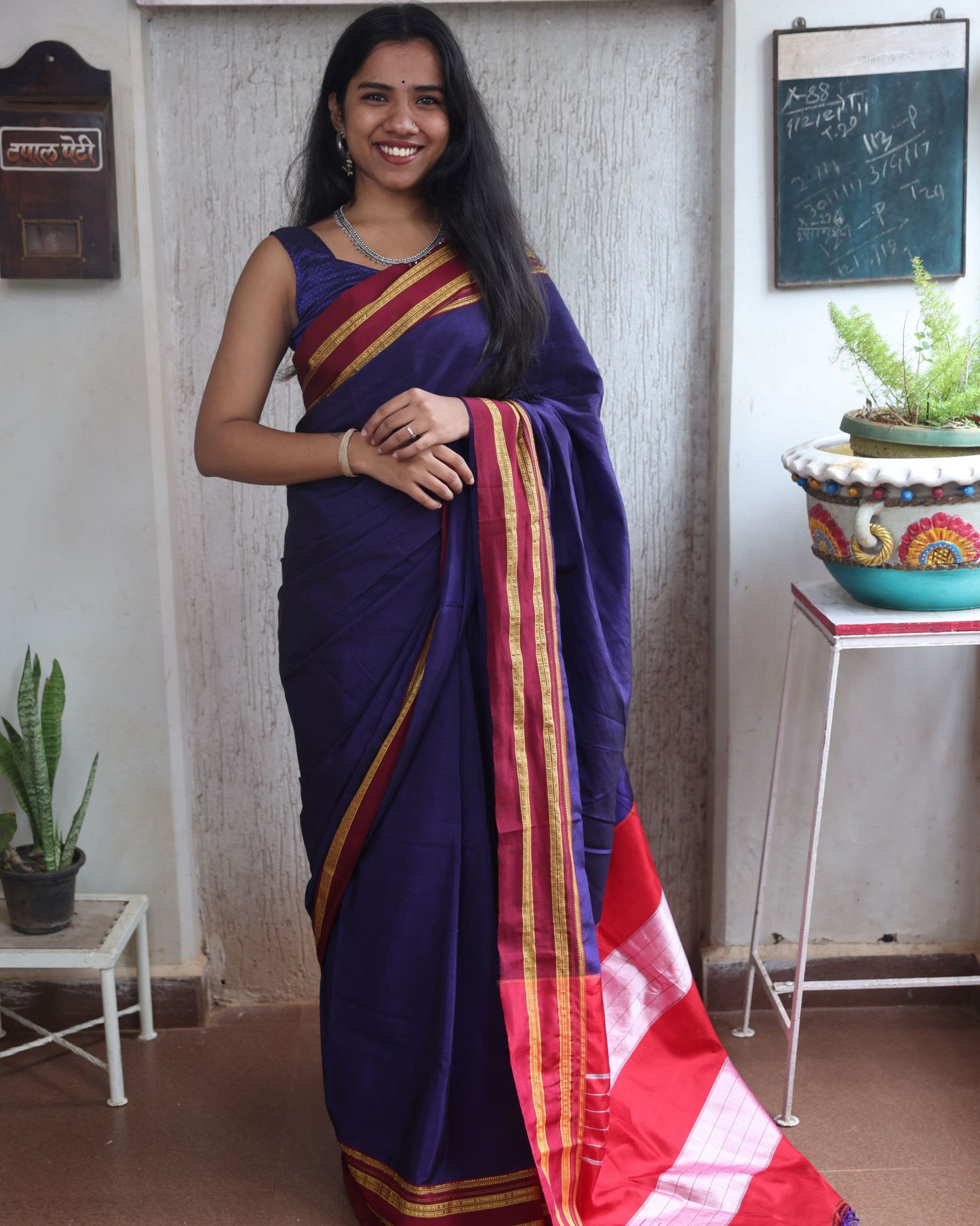 Deep Violet Ilkal Saree