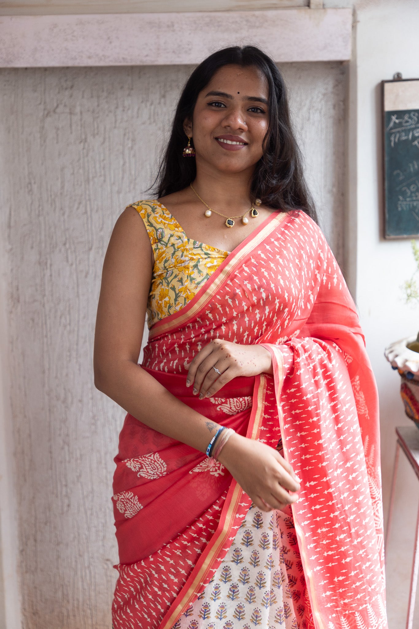 Peach Maanto Patli Pallu Saree