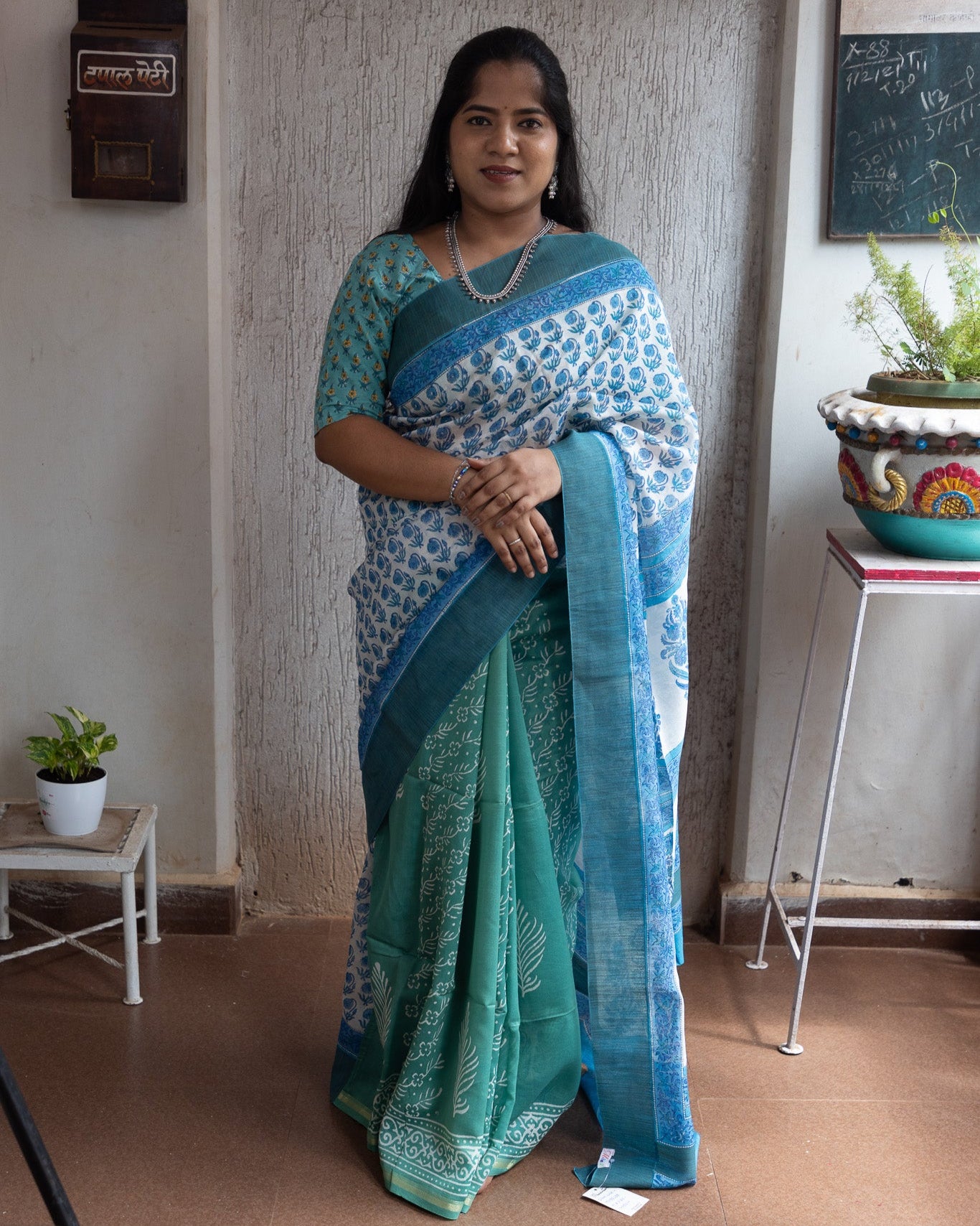 Light Green Maanto Patli Pallu Saree