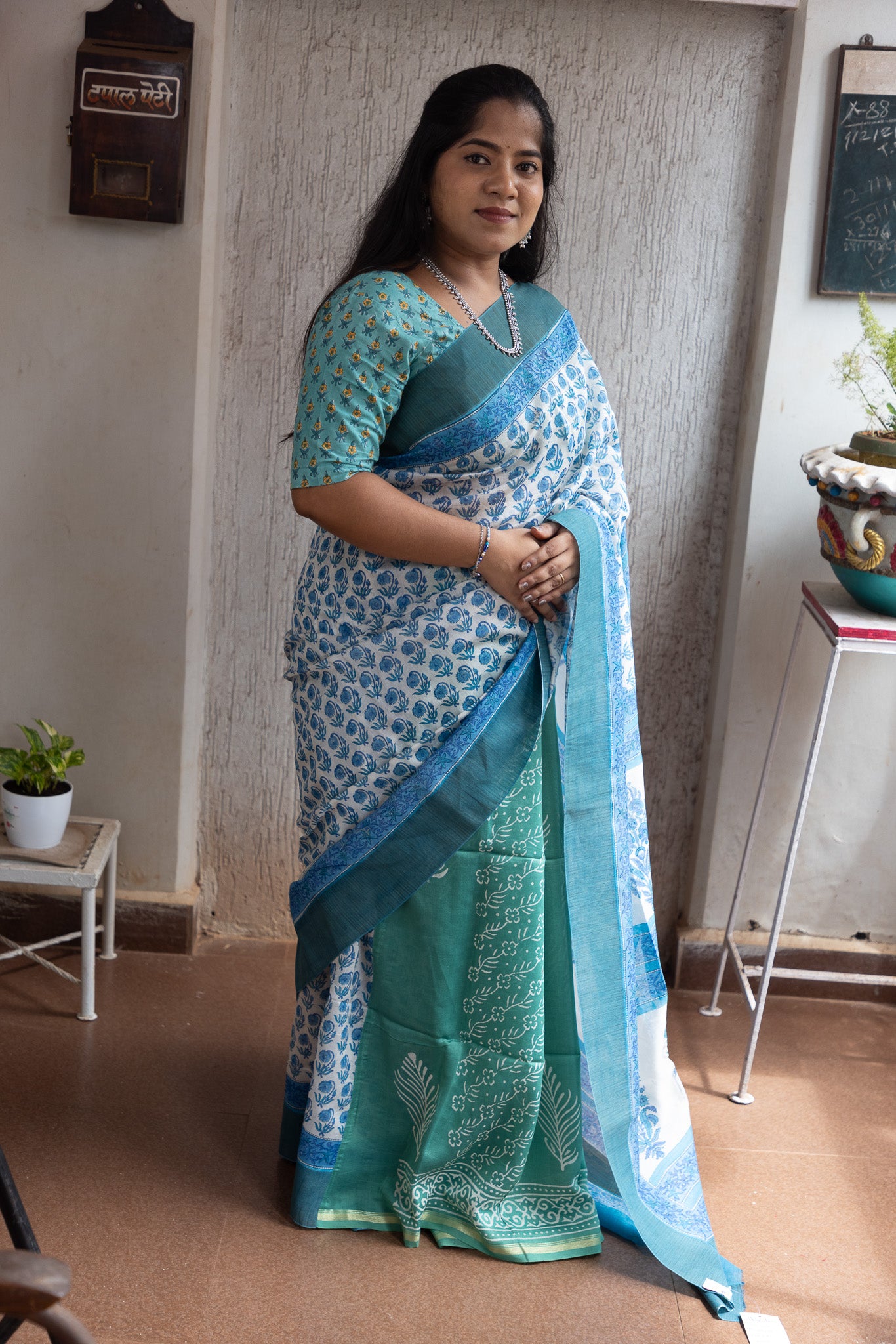 Light Green Maanto Patli Pallu Saree