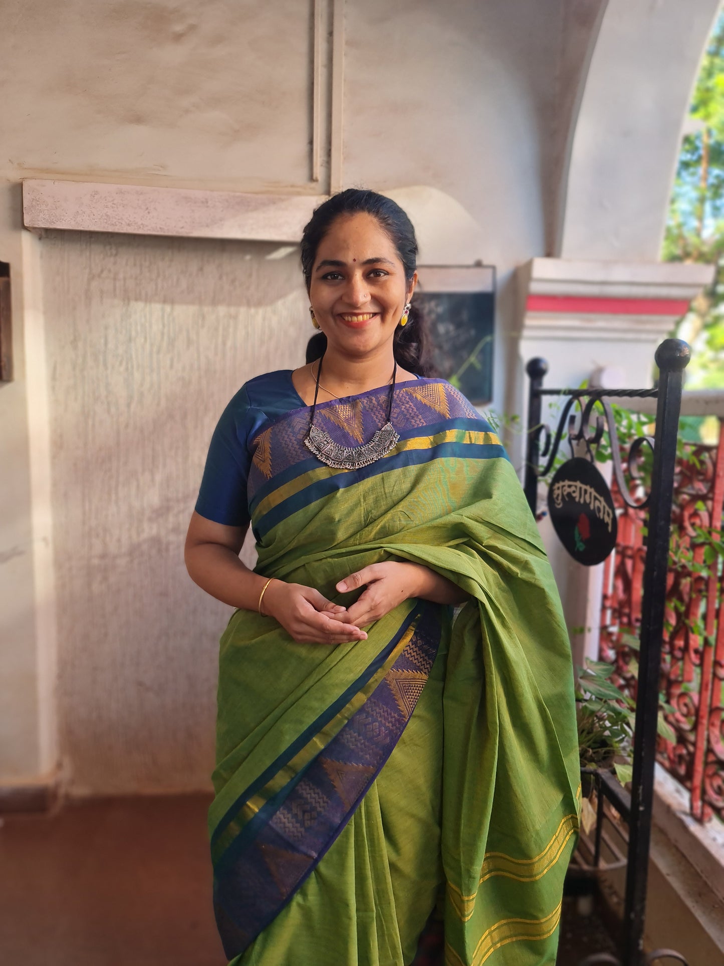 Green Maanto Concept Saree