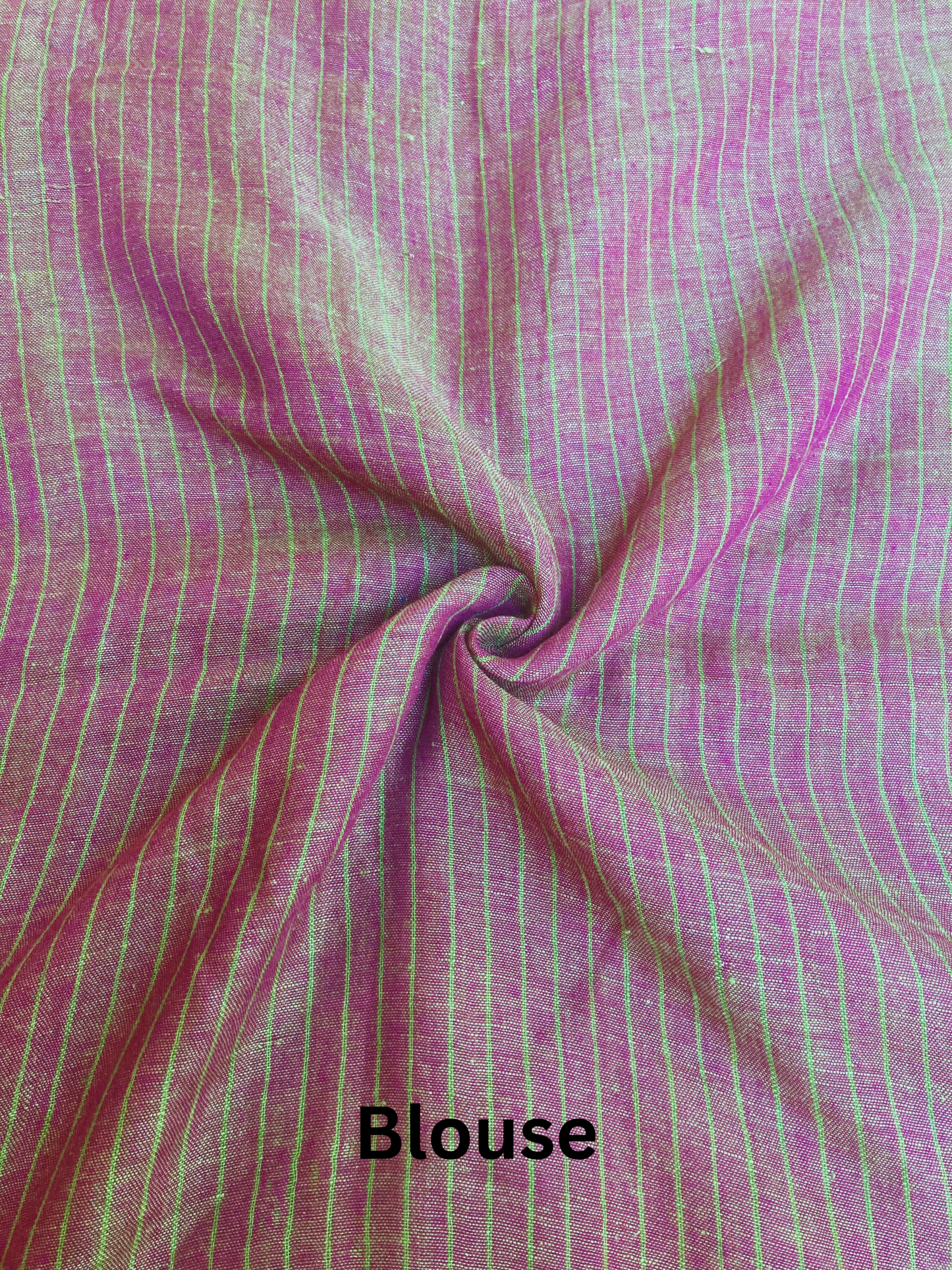 Forest Green Handloom Linen Saree