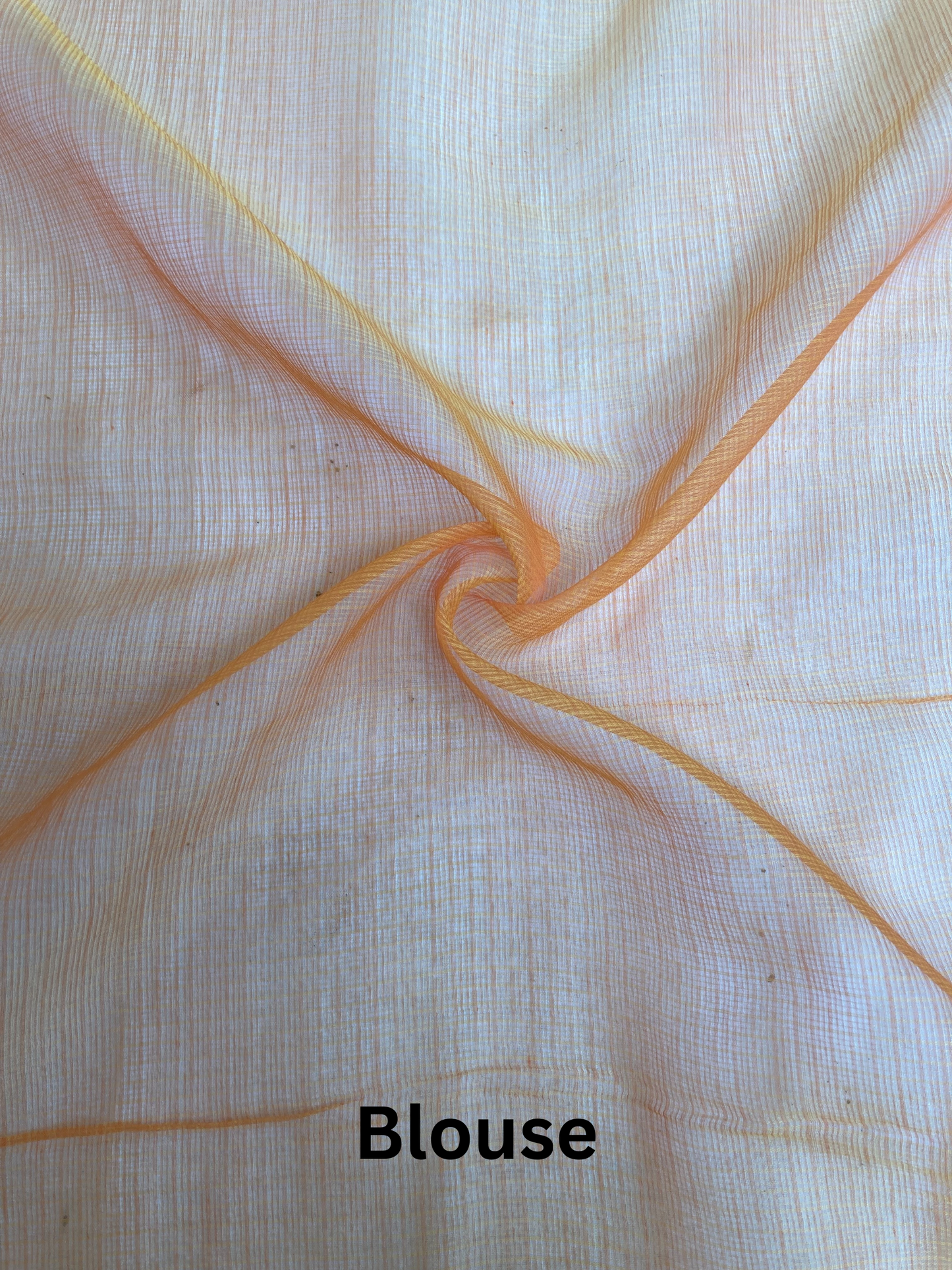 Carrot Zari Kota Doria Saree