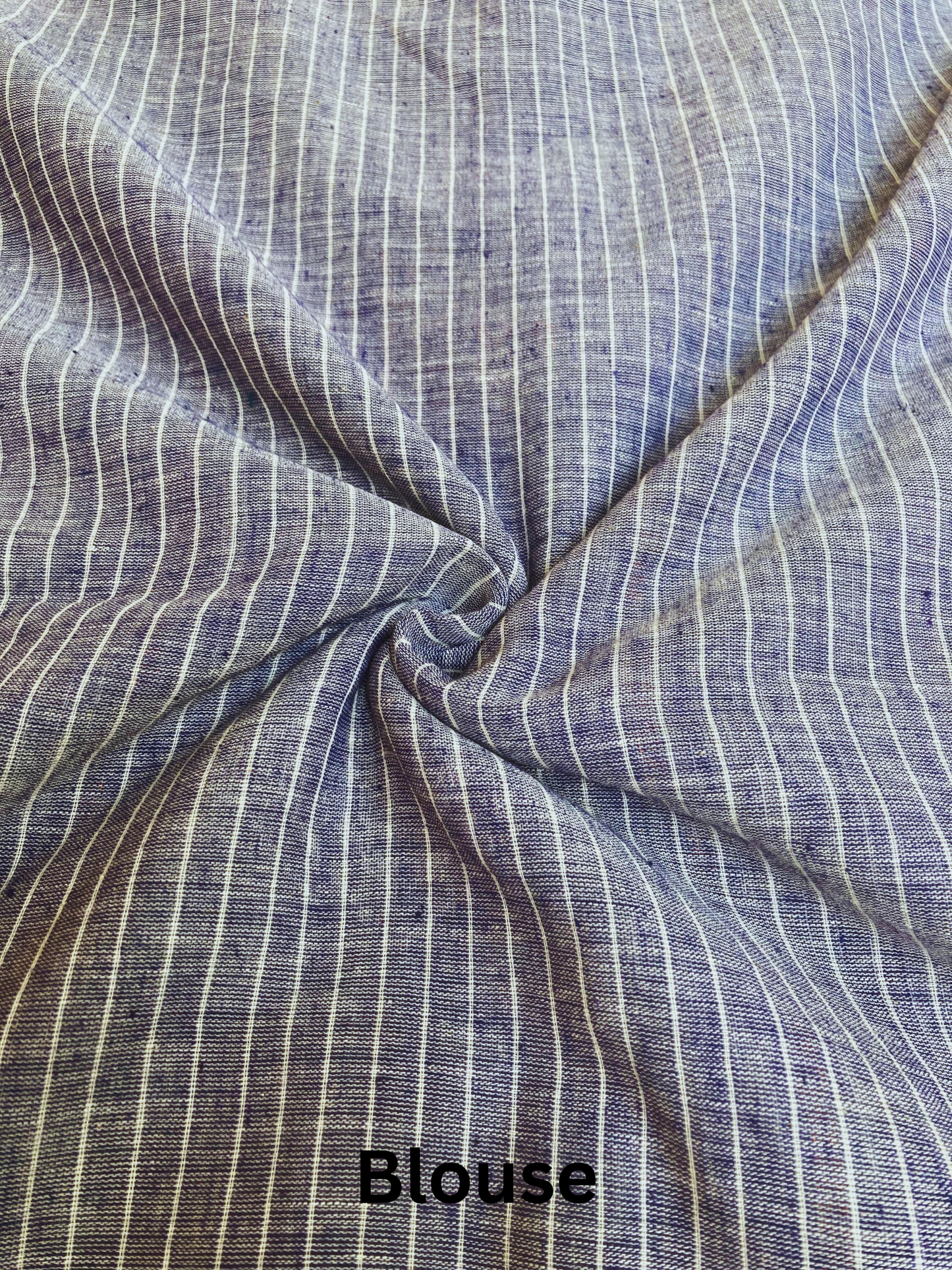 Cyan Blue  Khadi Cotton Saree