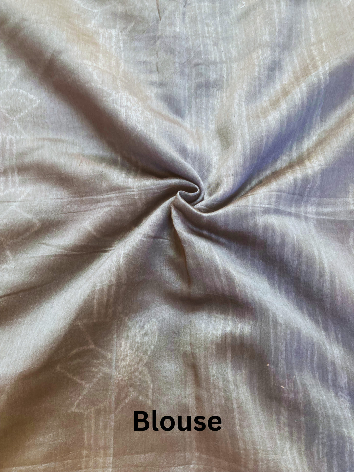 Slate Block-Printed Chanderi Saree