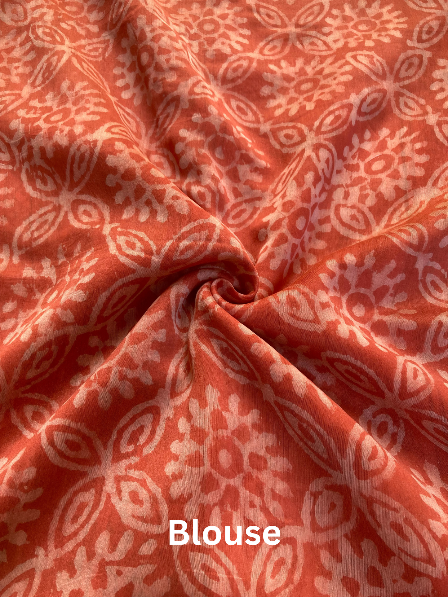 Cinnabar Block-Printed Chanderi Saree